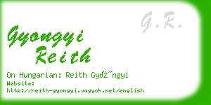 gyongyi reith business card
